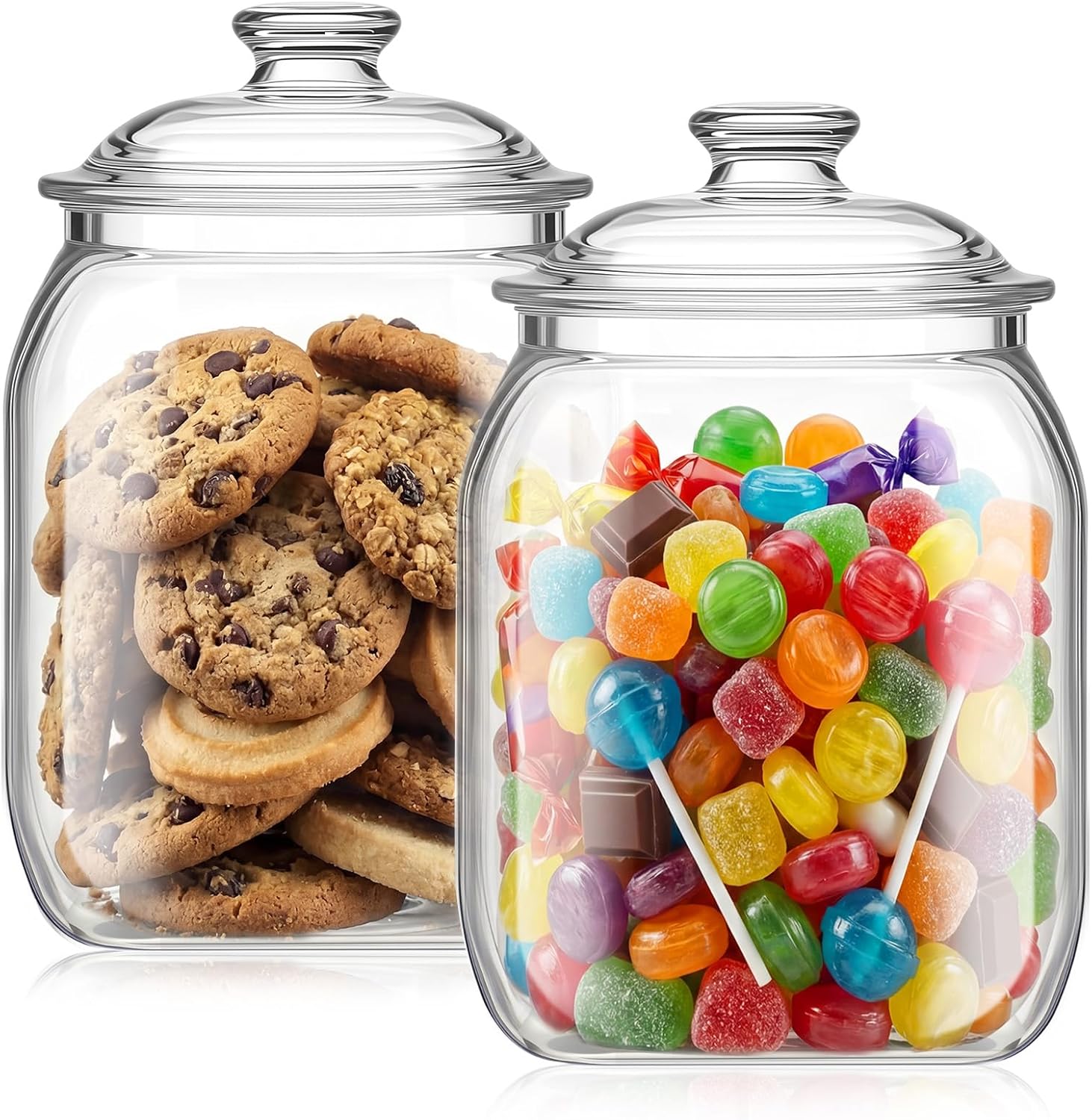 Food Storage Lid - 2 Pack Acrylic Cookie Candy Jar