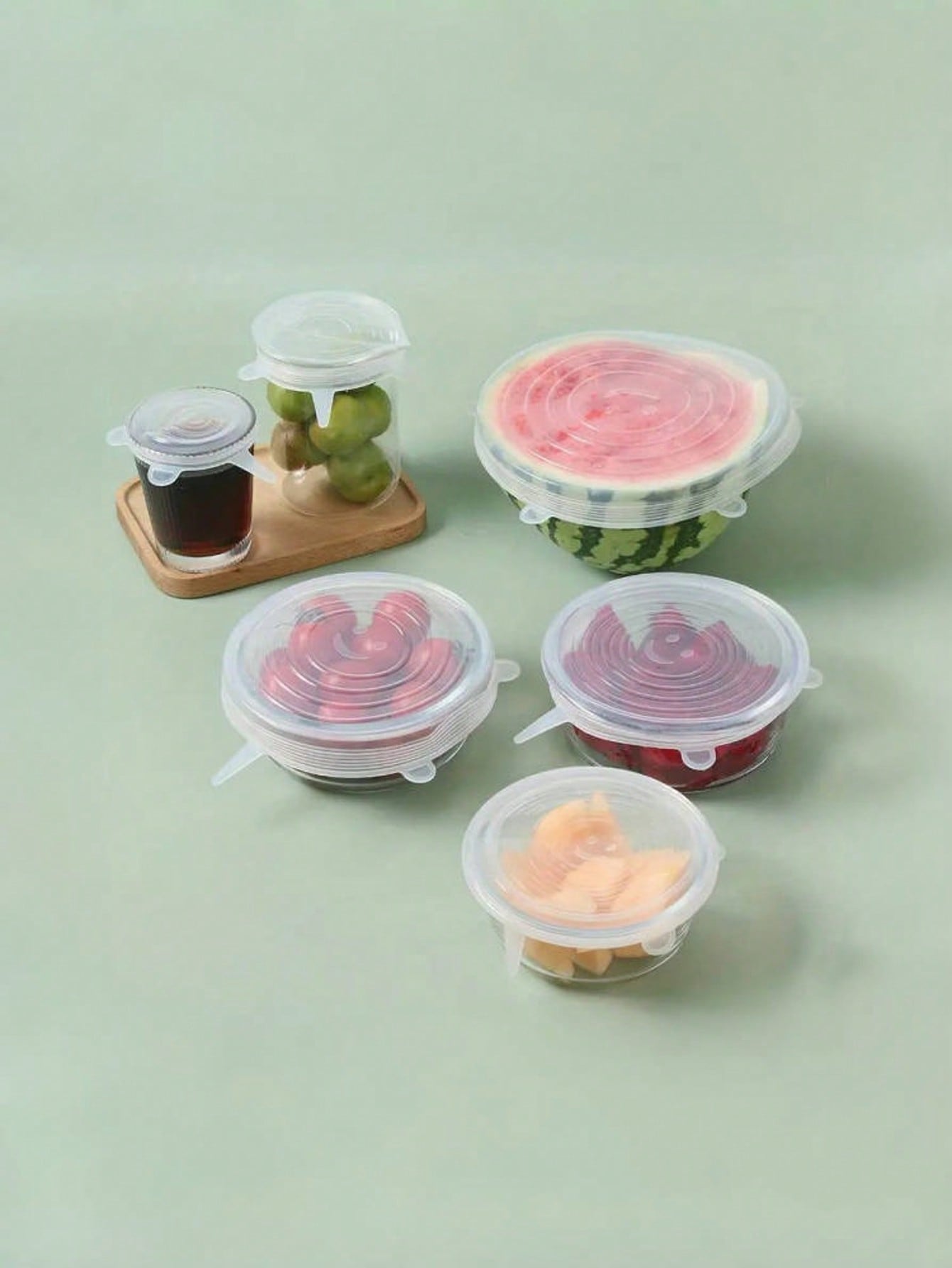 Food Storage Silicone - 6pcs/Set Silicone Elastic Lids, Reusable Durable