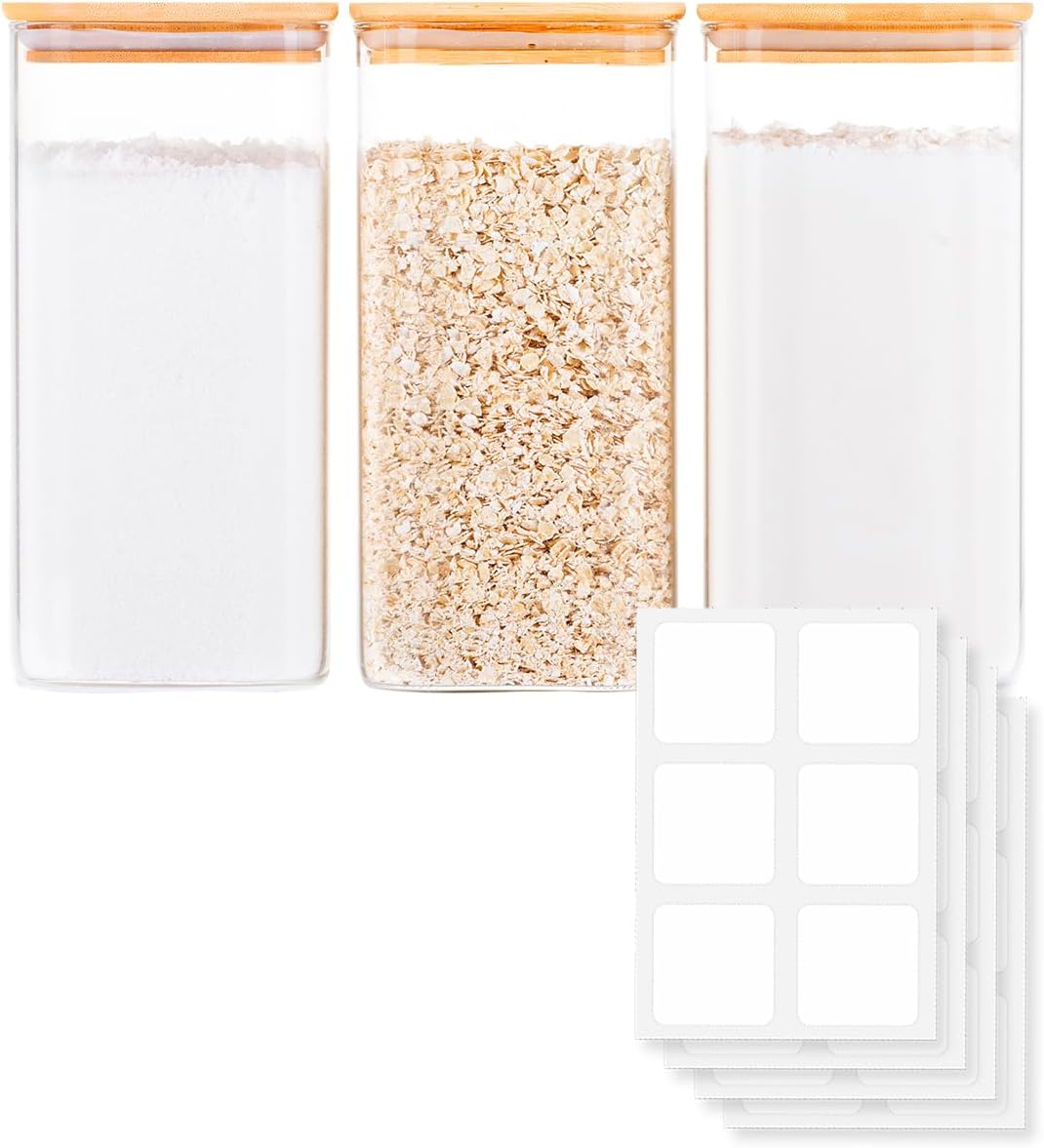 Food Storage Lid - Glass Food Storage Jars with Airtight