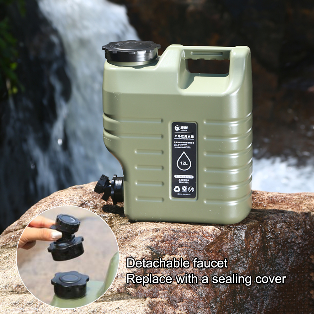 Food Storage Emergency - 3.2 Gallon/12L Camping Water Container with