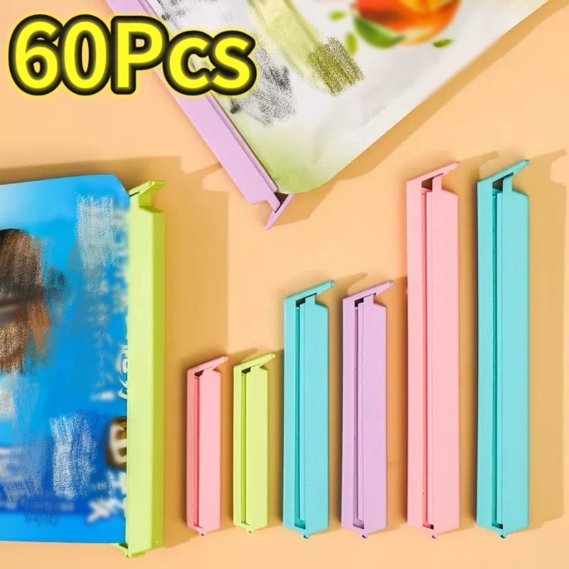 Food Storage Zip Bags - 12-60Pcs Portable New Kitchen Storage Food