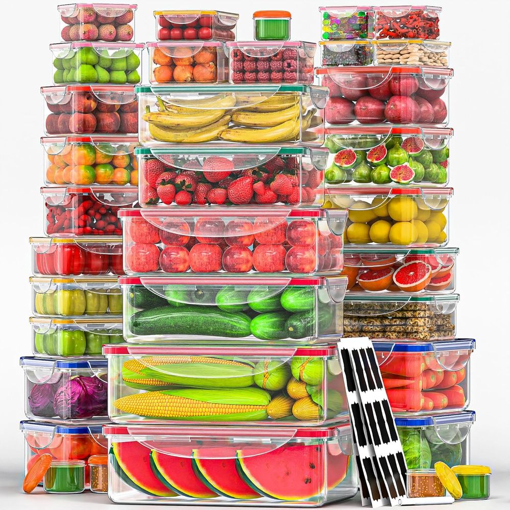Food Storage Box - 70 Pcs Large Food Storage Containers