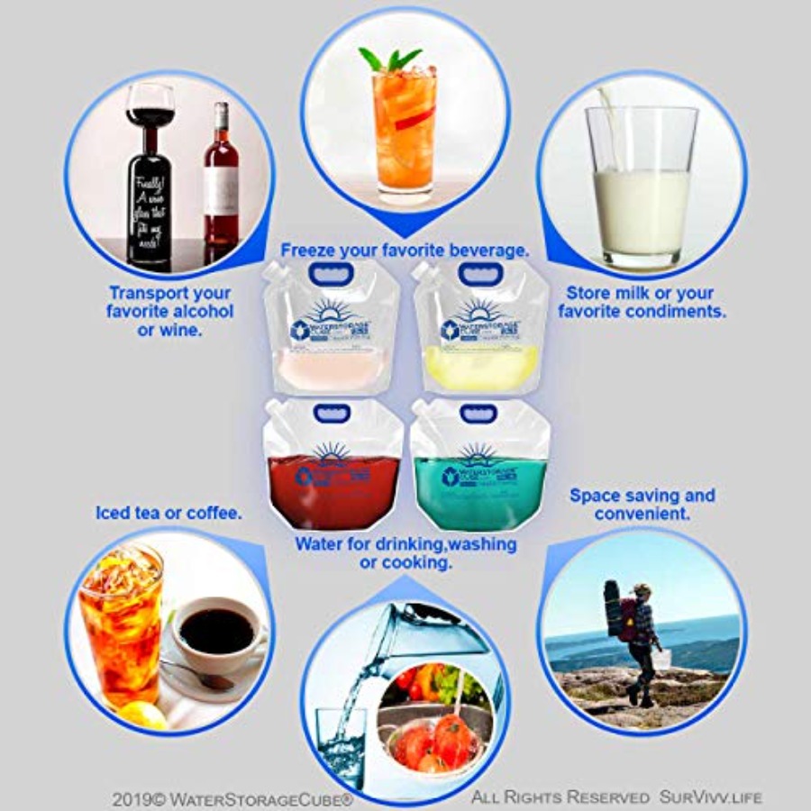 Premium Collapsible Water Cont - Food Storage Emergency avaliação e preço