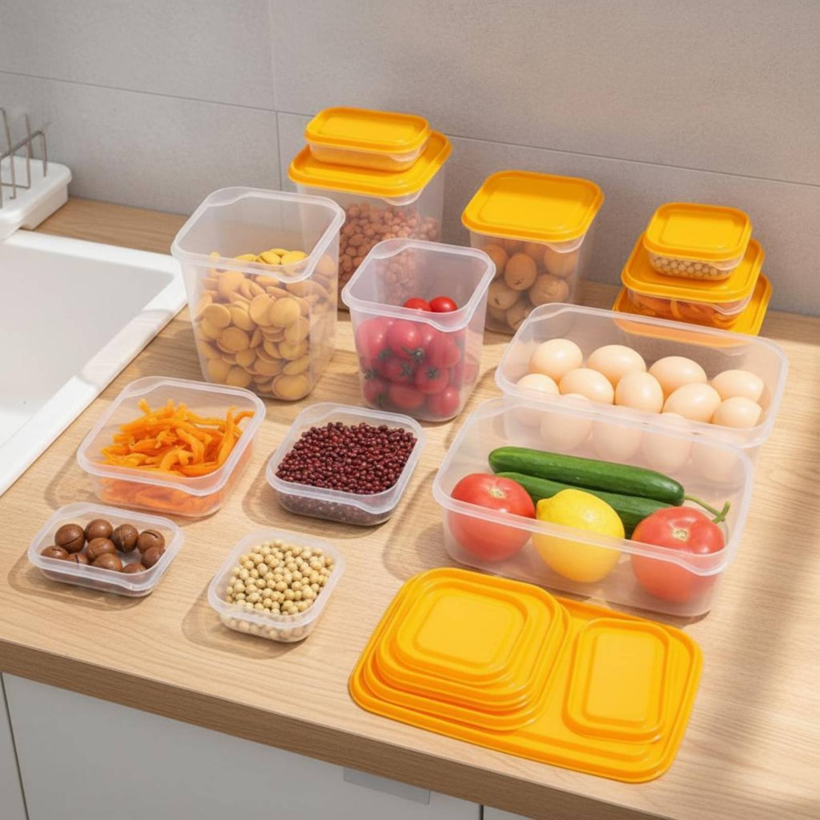 17 Pieces Fridge Storage Box S - Food Storage Box avaliação e preço