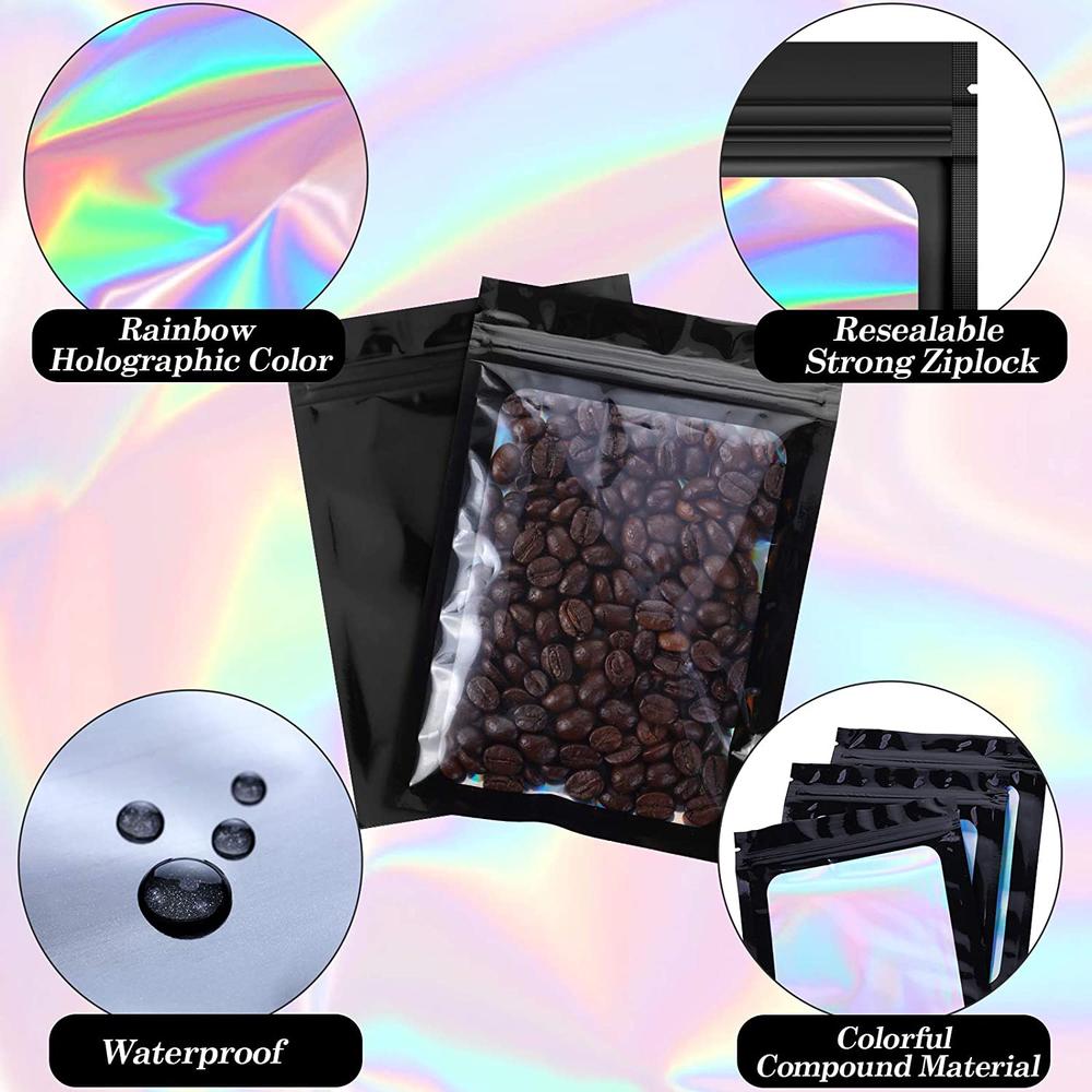 100PCS Laser Thicken Plastic A - Food Storage Zip Bags avaliação e preço