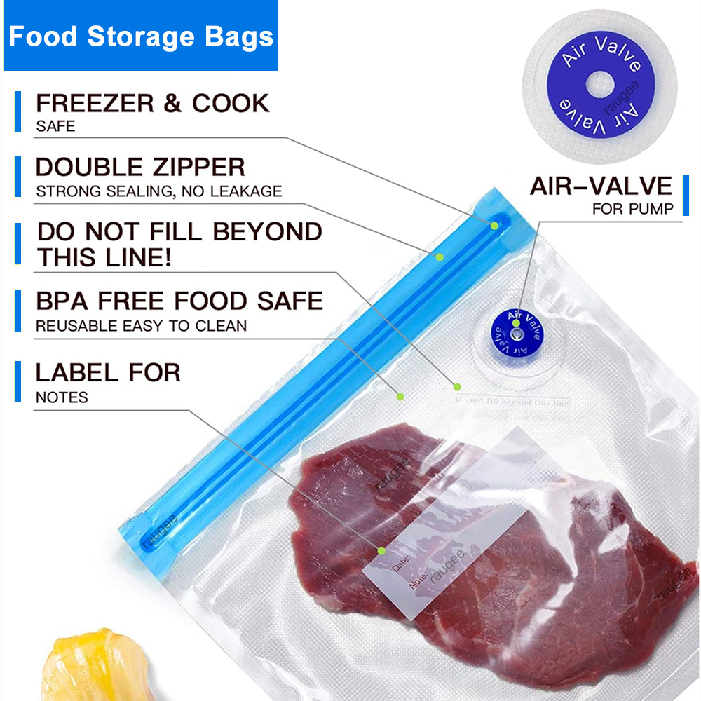 Vacuum Bags Reusable Food Vacu - Food Storage Zip Bags avaliação e preço