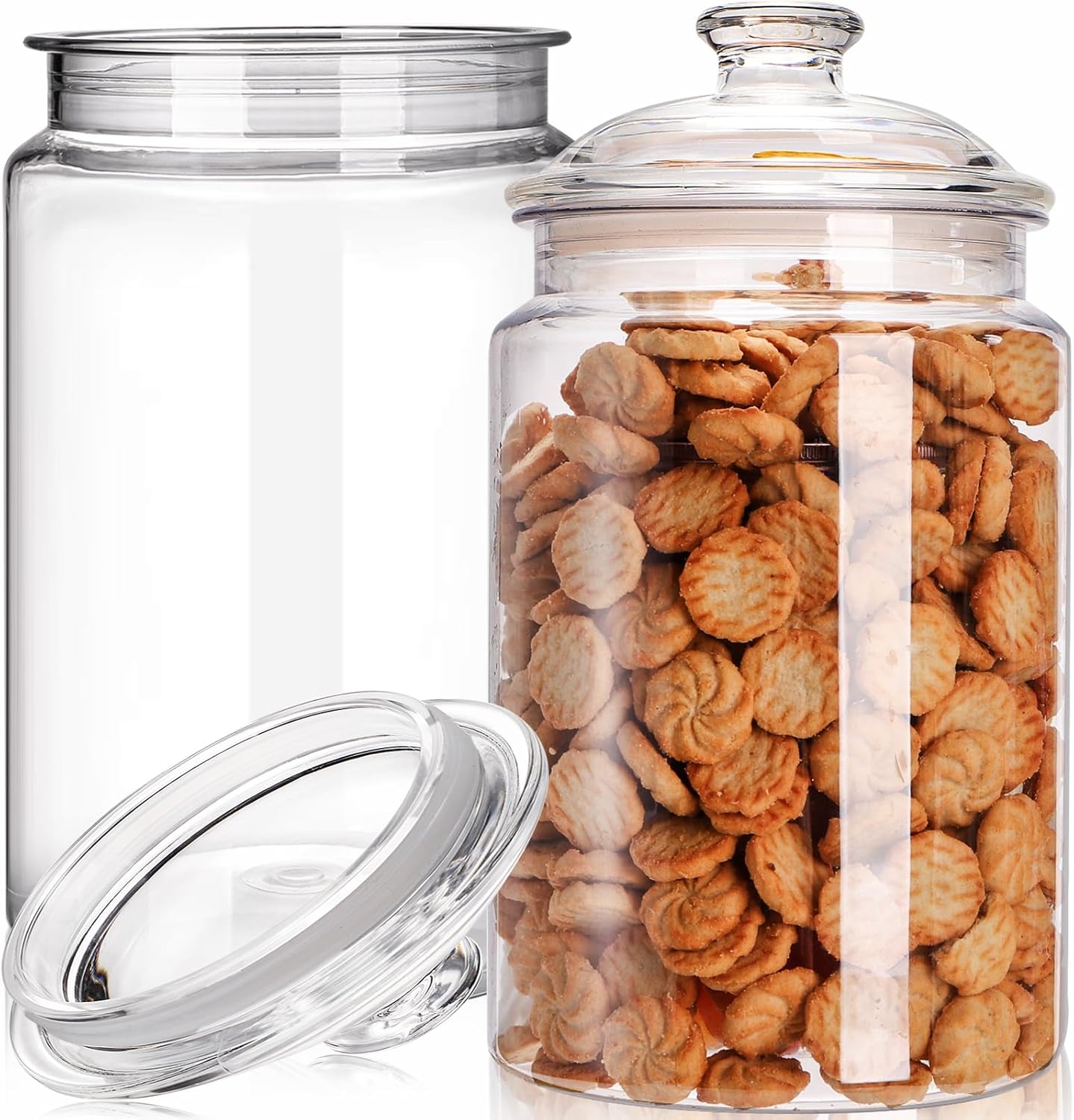 2 Pack 130 oz Large Cookie Jar - Food Storage Lid avaliação e preço