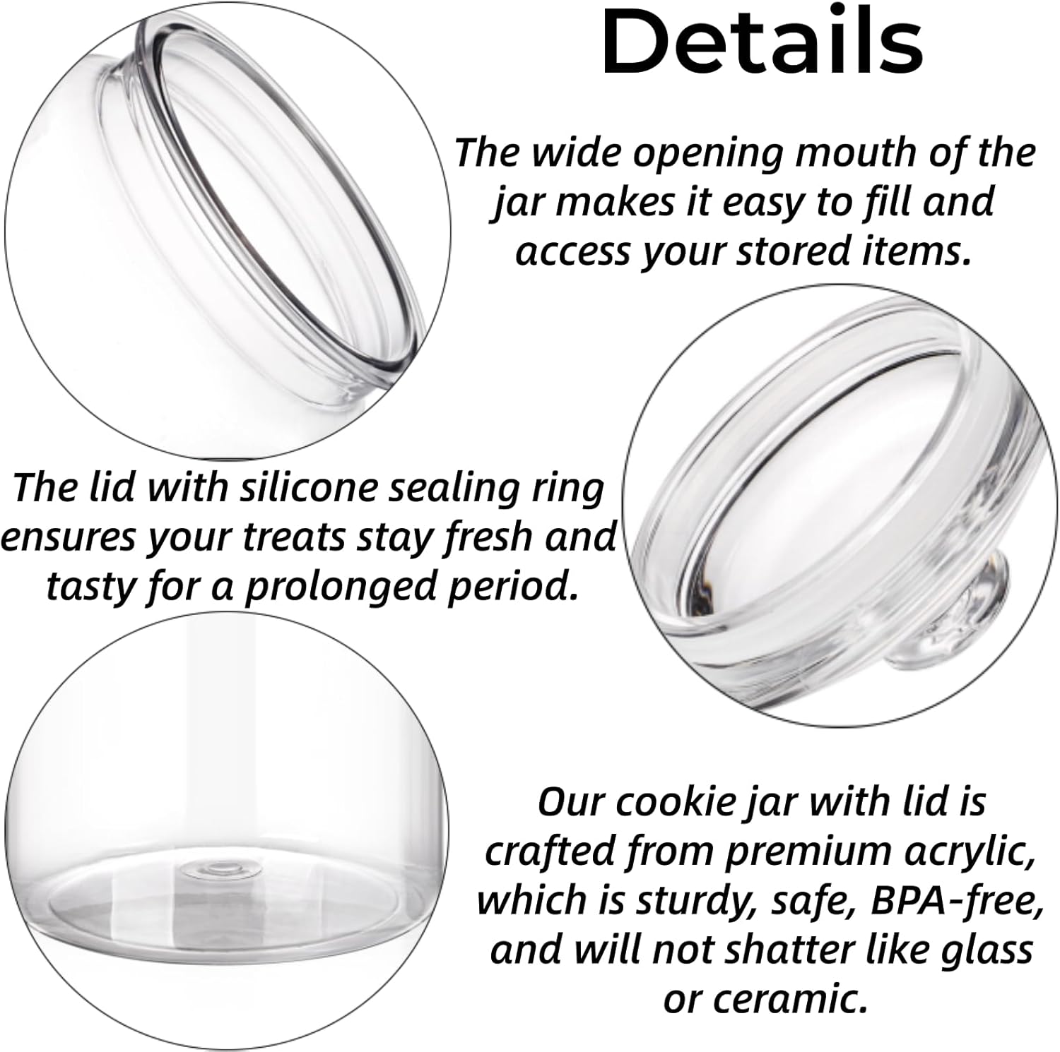 2 Pack 130 oz Large Cookie Jar - Food Storage Lid avaliação e preço