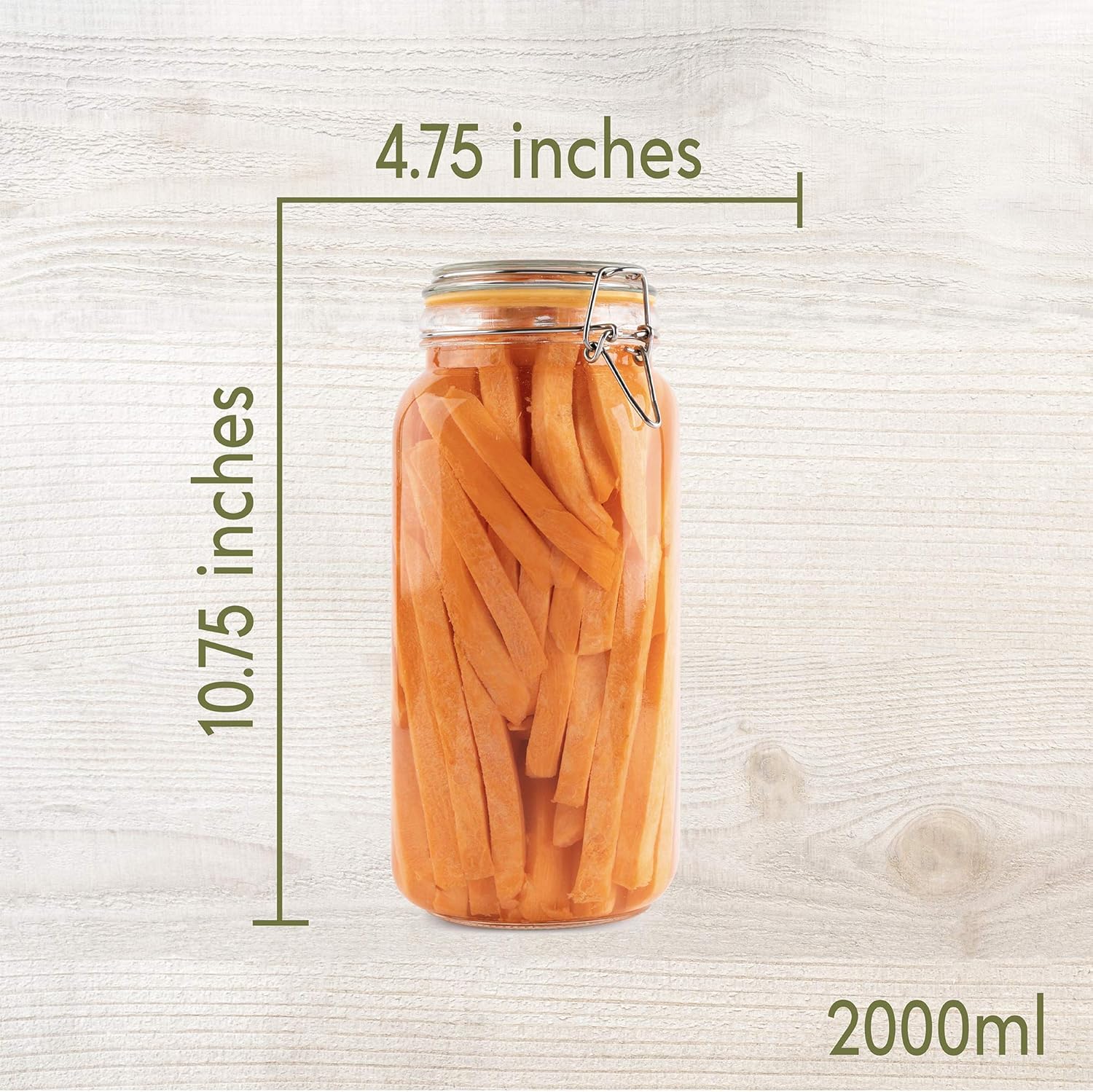 Glass Jars with Lids 67 oz Foo - Set Food Storage avaliação e preço