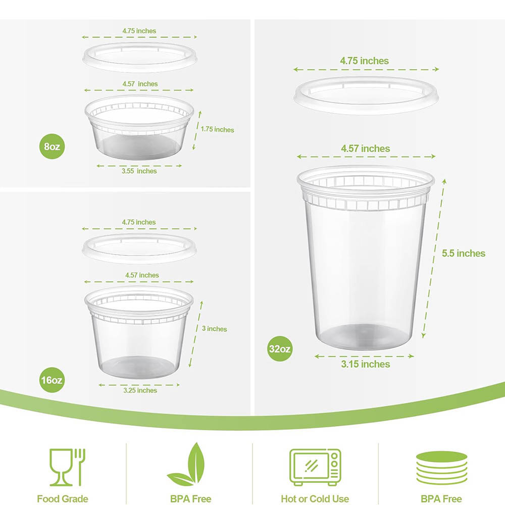 Plastic Deli Food Containers W - Food Storage Variety Pack avaliação e preço