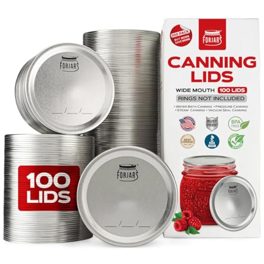 Wide Mouth Canning Lids, Creat - Food Storage Emergency avaliação e preço