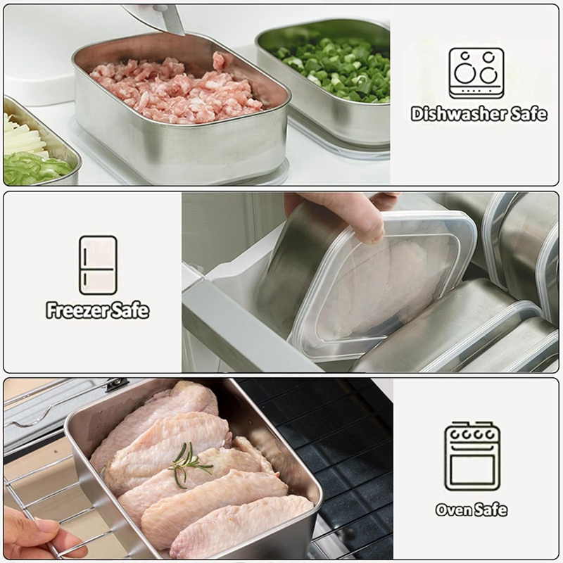 Stainless Steel Containers for - Food Storage Box avaliação e preço