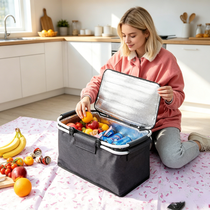 Foldable Large Capacity Insula - Food Storage In Cooler avaliação e preço