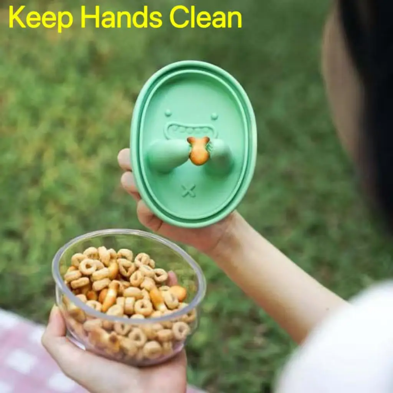 Hands-free snack box, no crumb - Food Storage Silicone avaliação e preço