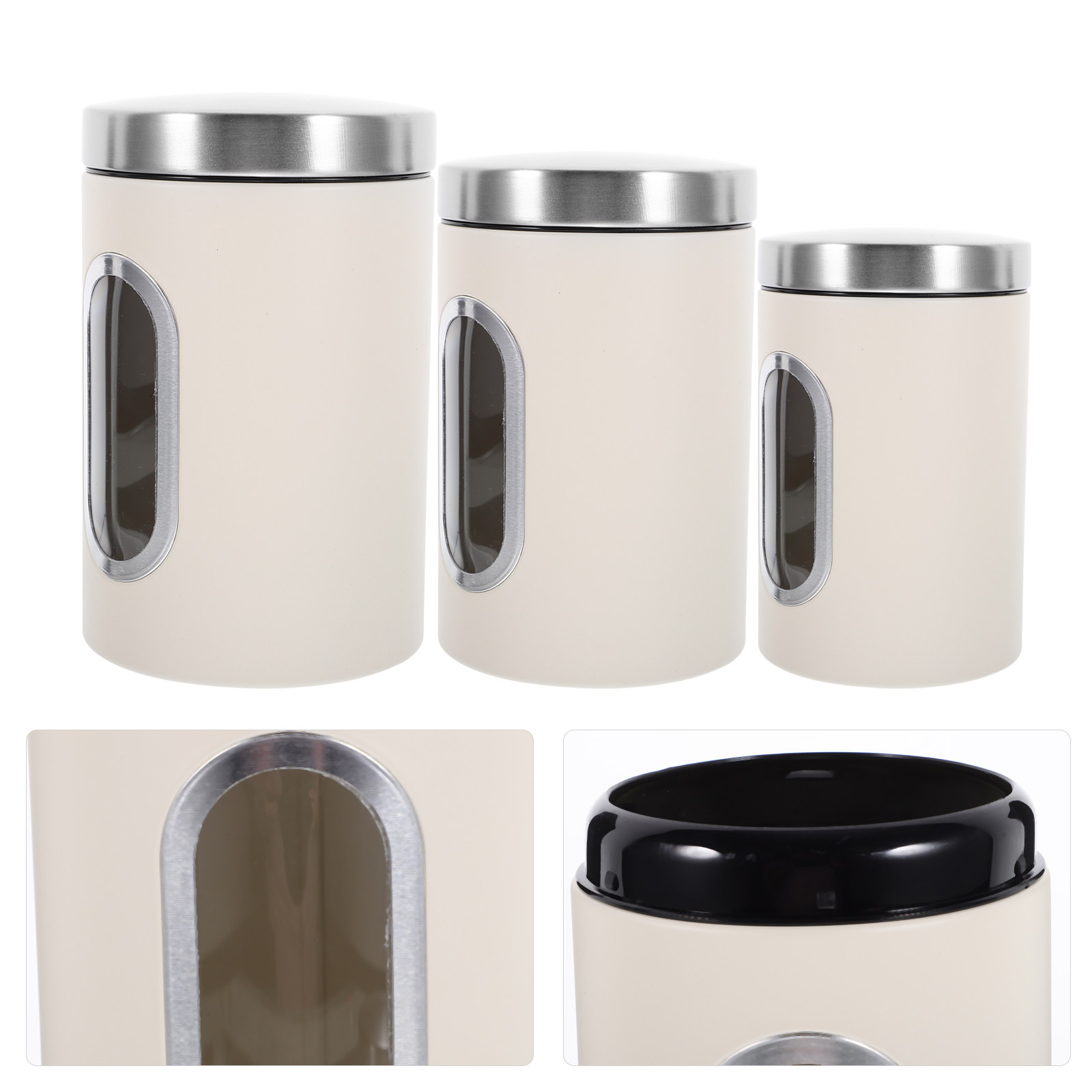 3Pcs Storage Jar Set Airtight  - Set Food Storage avaliação e preço
