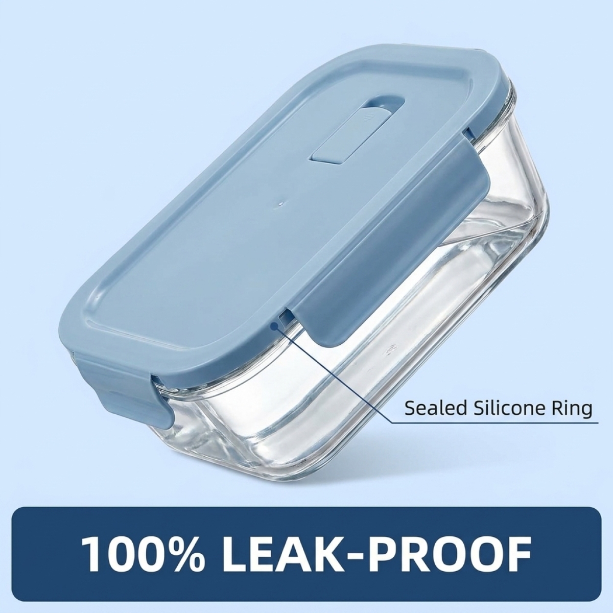 Sky Blue Glass Food Storage Co - Food Storage Silicone avaliação e preço