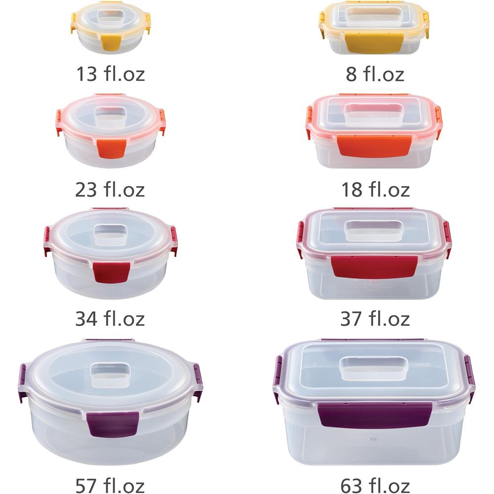 16-piece Plastic BPA Free Food - Set Food Storage avaliação e preço