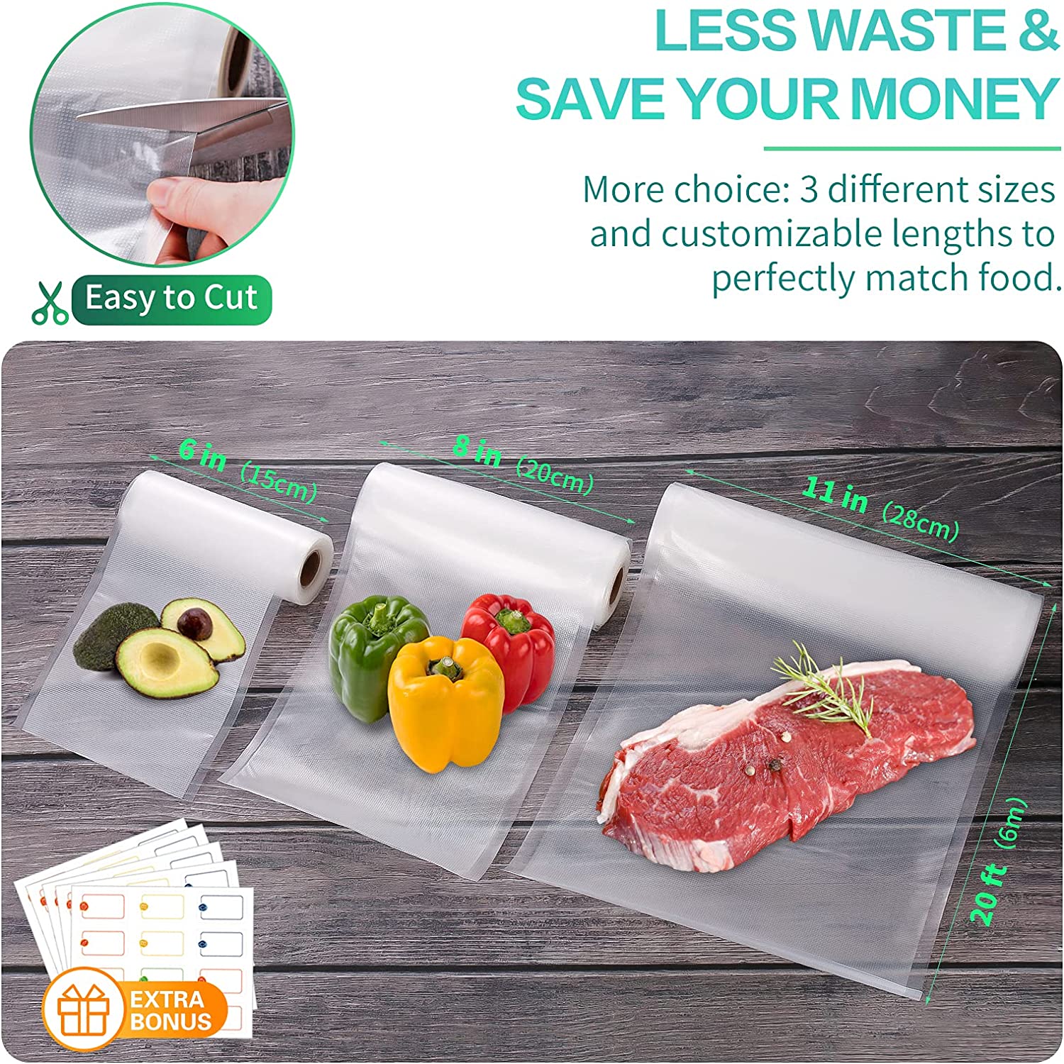 Kitchen Bags For Vacuum Food V - Food Storage Zip Bags avaliação e preço