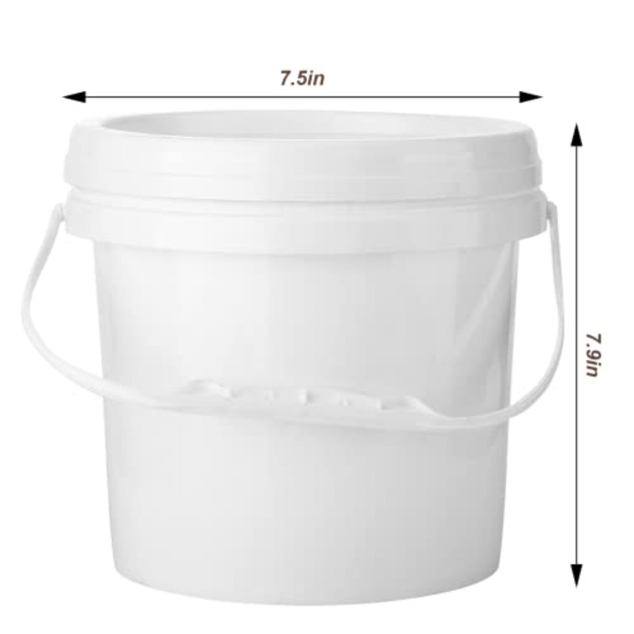 10 Pack White Plastic Bucket w - Food Storage Containers With Lids avaliação e preço