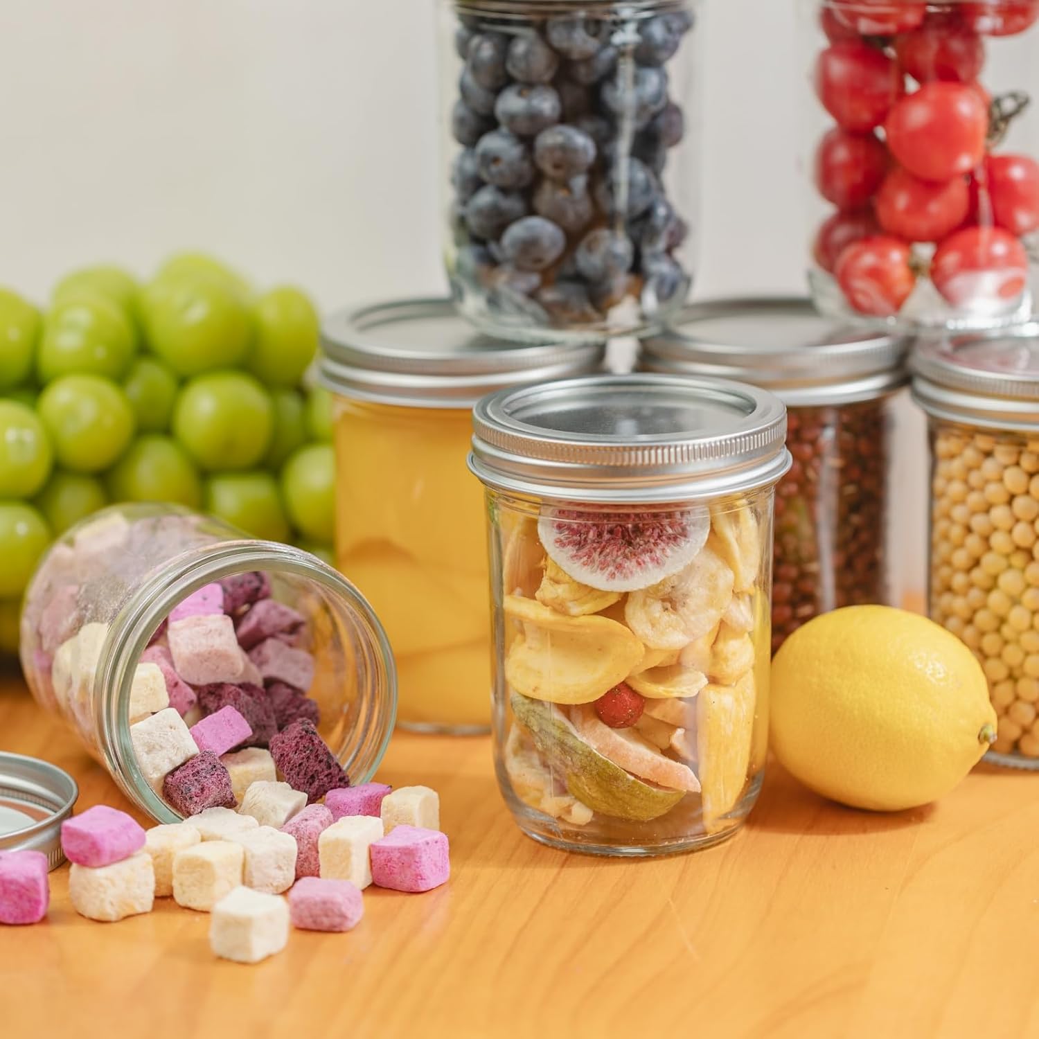 12 Pack 16 oz Wide Mouth Clear - Food Storage Lid avaliação e preço