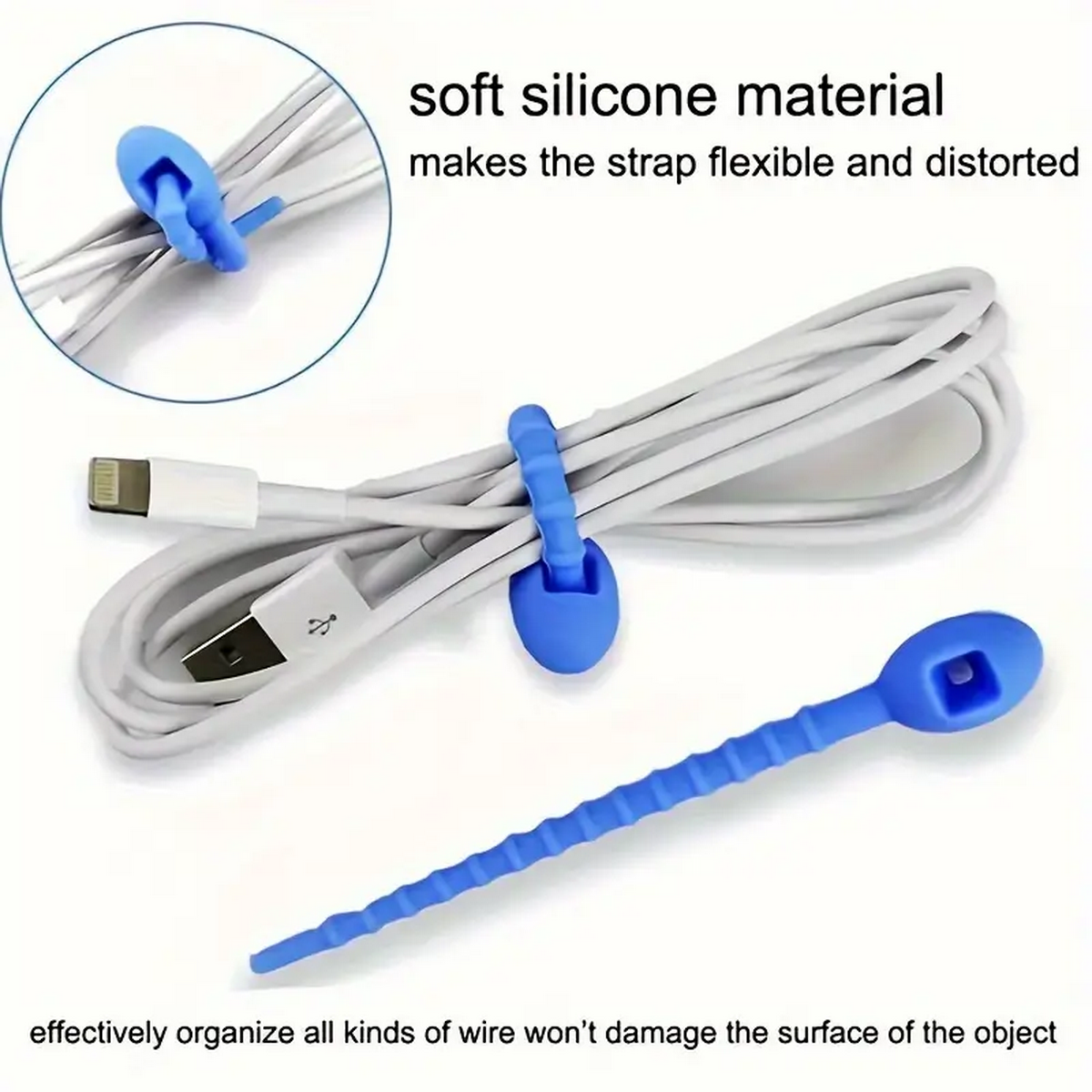 Silicone Reusable Cable Wire O - Food Storage Silicone avaliação e preço