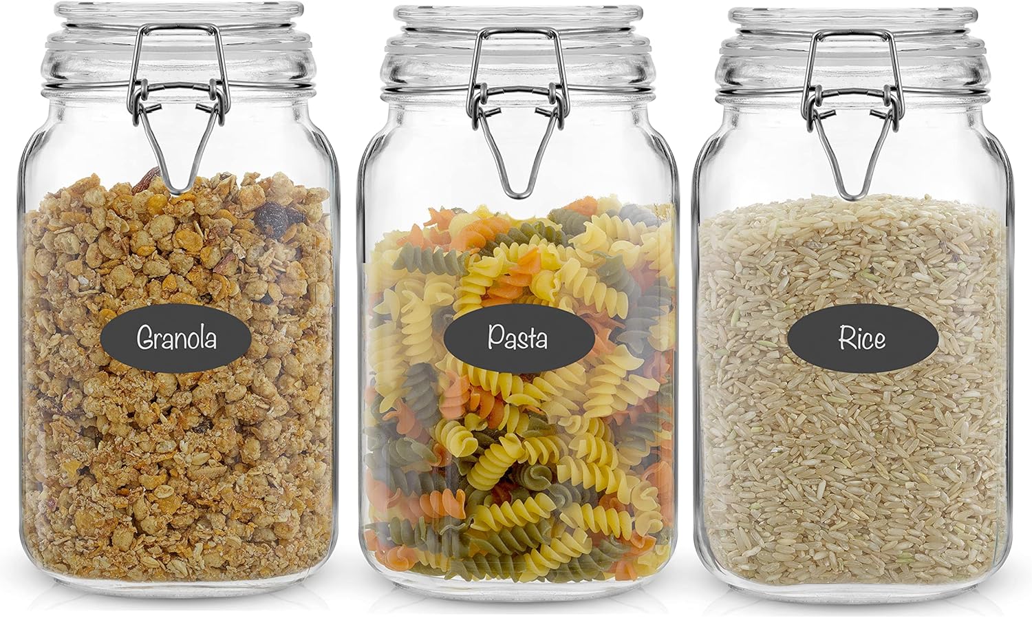 Airtight Glass Jars with Lids  - Food Storage Silicone avaliação e preço