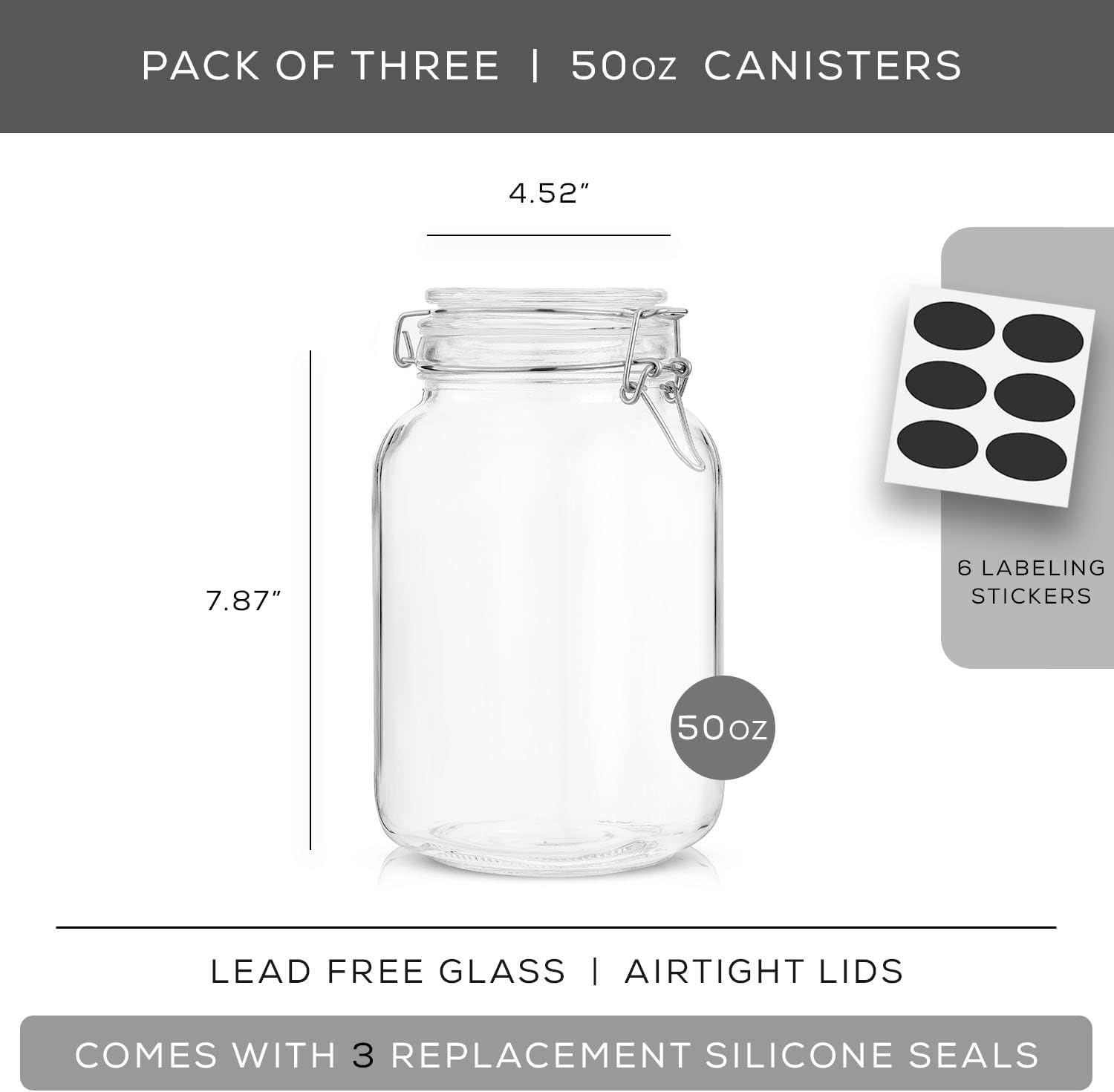 Airtight Glass Jars with Lids  - Food Storage Silicone avaliação e preço