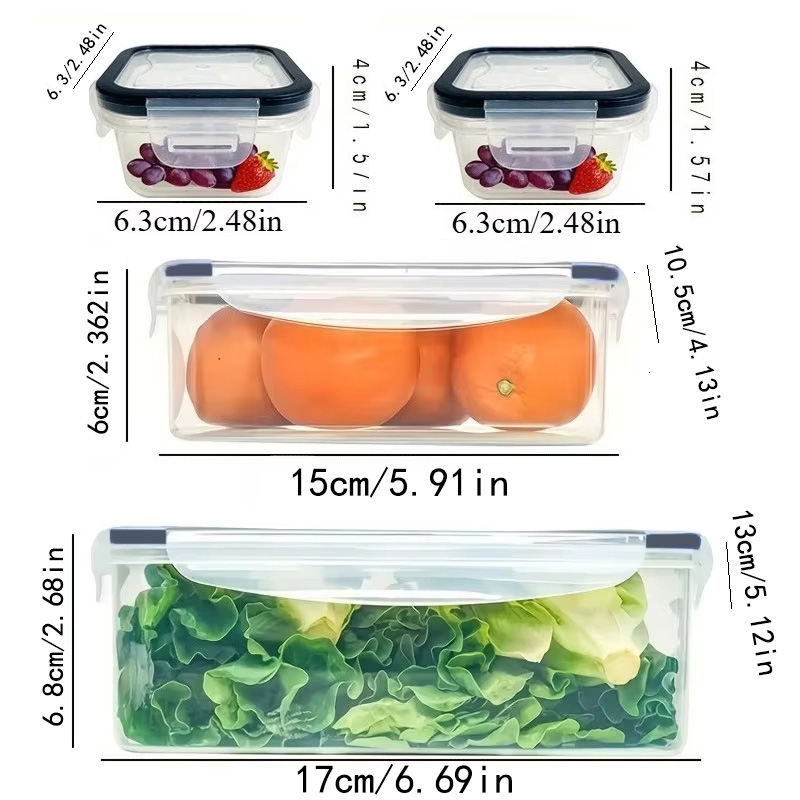 8Pcs Set Includes 4 Containers - Food Storage Order avaliação e preço