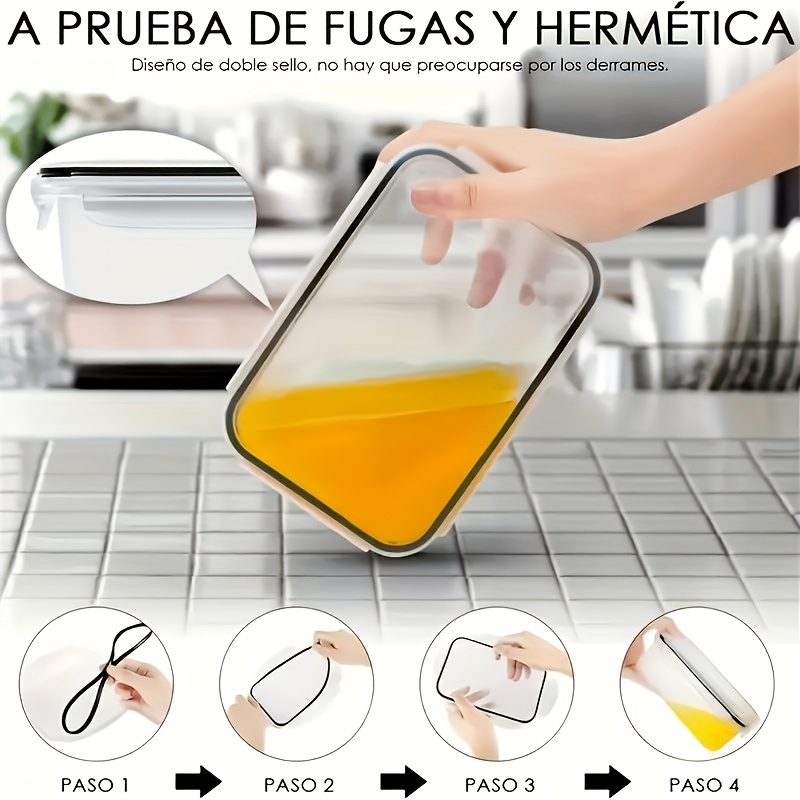 8Pcs Set Includes 4 Containers - Food Storage Order avaliação e preço