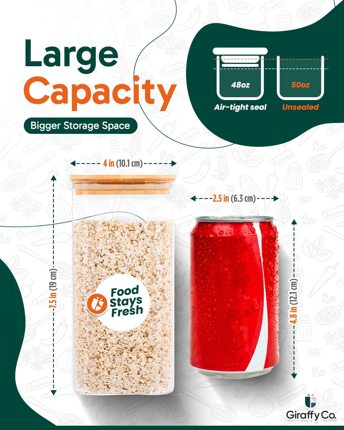 Glass Food Storage Jars with A - Food Storage Lid avaliação e preço