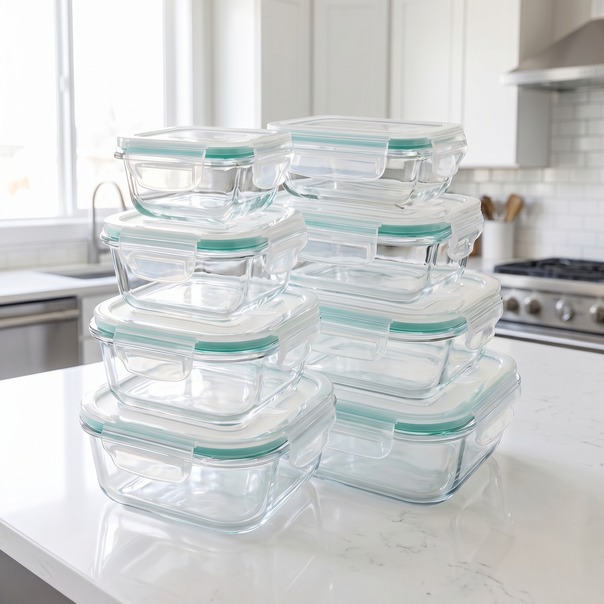 A set of 8 food storage contai - Food Storage Box avaliação e preço