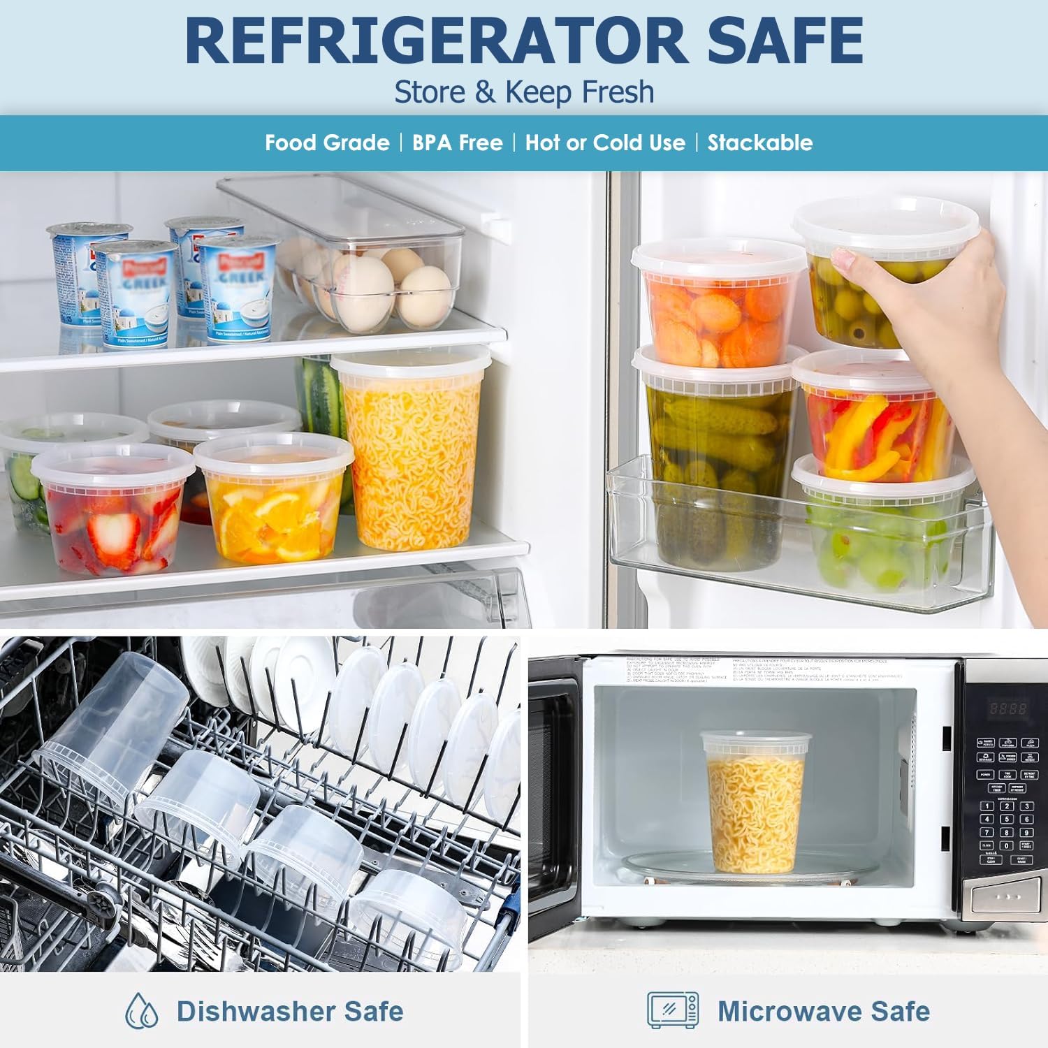 24pcs Deli Food Storage Contai - Food Storage Order avaliação e preço