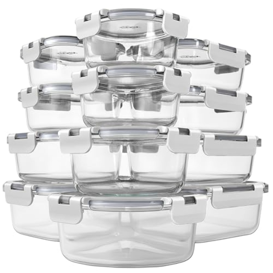 KITCHEN SHOPPE 24pc Borosilica - Food Storage Containers With Lids avaliação e preço