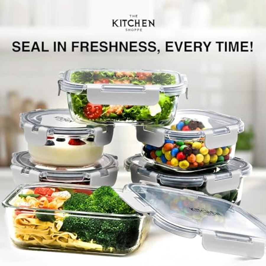 KITCHEN SHOPPE 24pc Borosilica - Food Storage Containers With Lids avaliação e preço