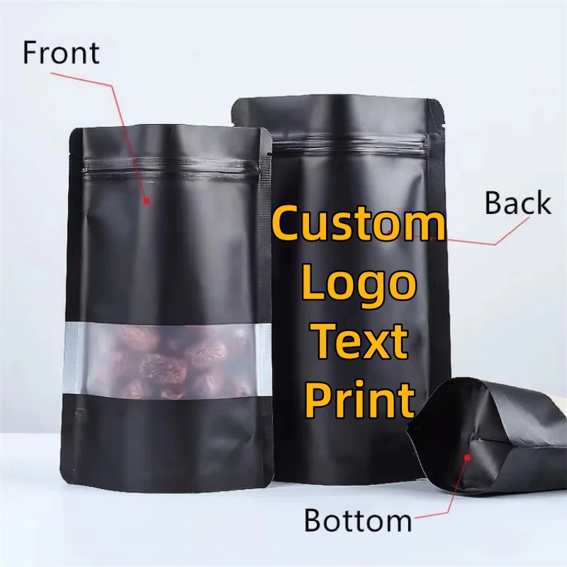100PCS Stand-up Matte Black Al - Food Storage Zip Bags avaliação e preço