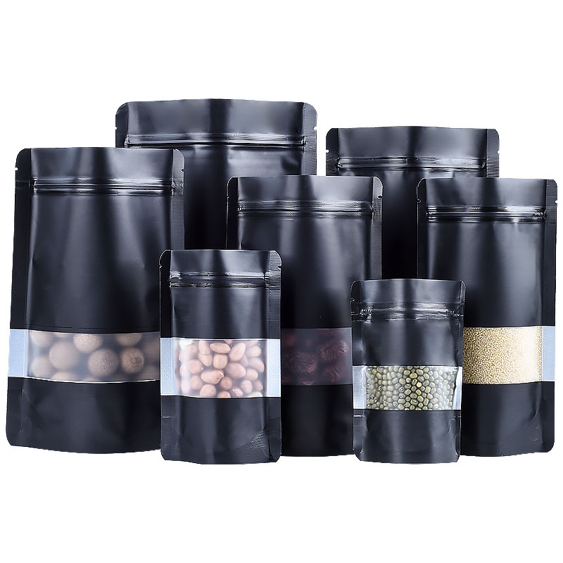 100PCS Stand-up Matte Black Al - Food Storage Zip Bags avaliação e preço