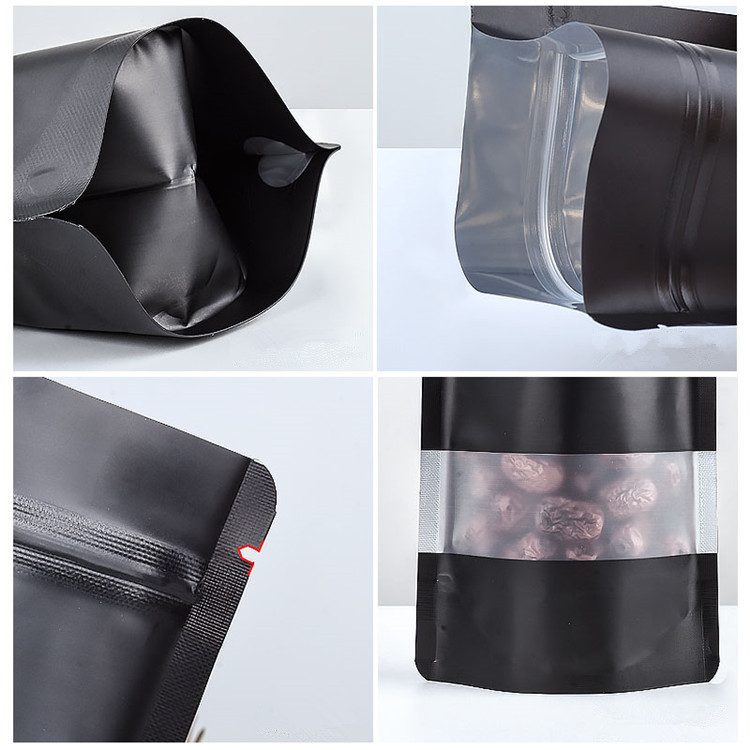 100PCS Stand-up Matte Black Al - Food Storage Zip Bags avaliação e preço