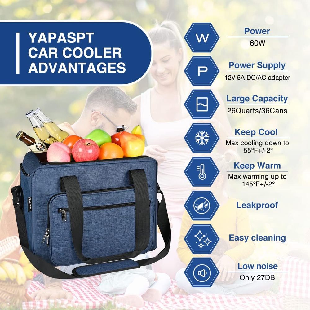 Portable 26-Quart Electric Veh - Food Storage In Cooler avaliação e preço