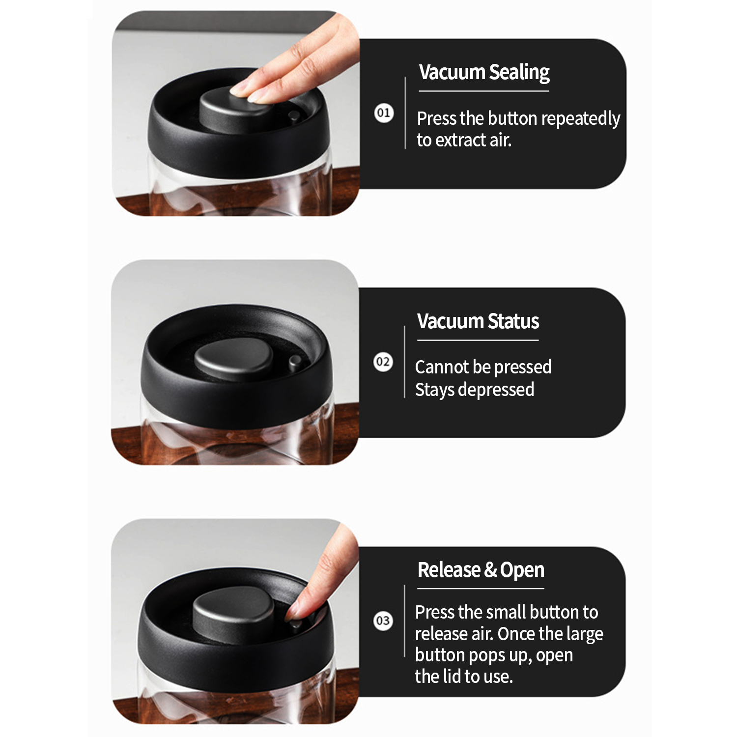 OANKR Vacuum Coffee Canister 5 - Food Storage Order avaliação e preço