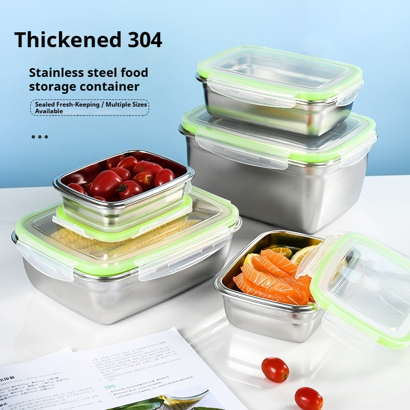 304 Stainless Steel Lunch Box  - Food Storage Silicone avaliação e preço