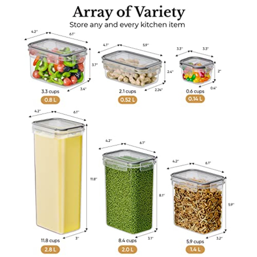Airtight Food Storage Containe - Food Storage Variety Pack avaliação e preço