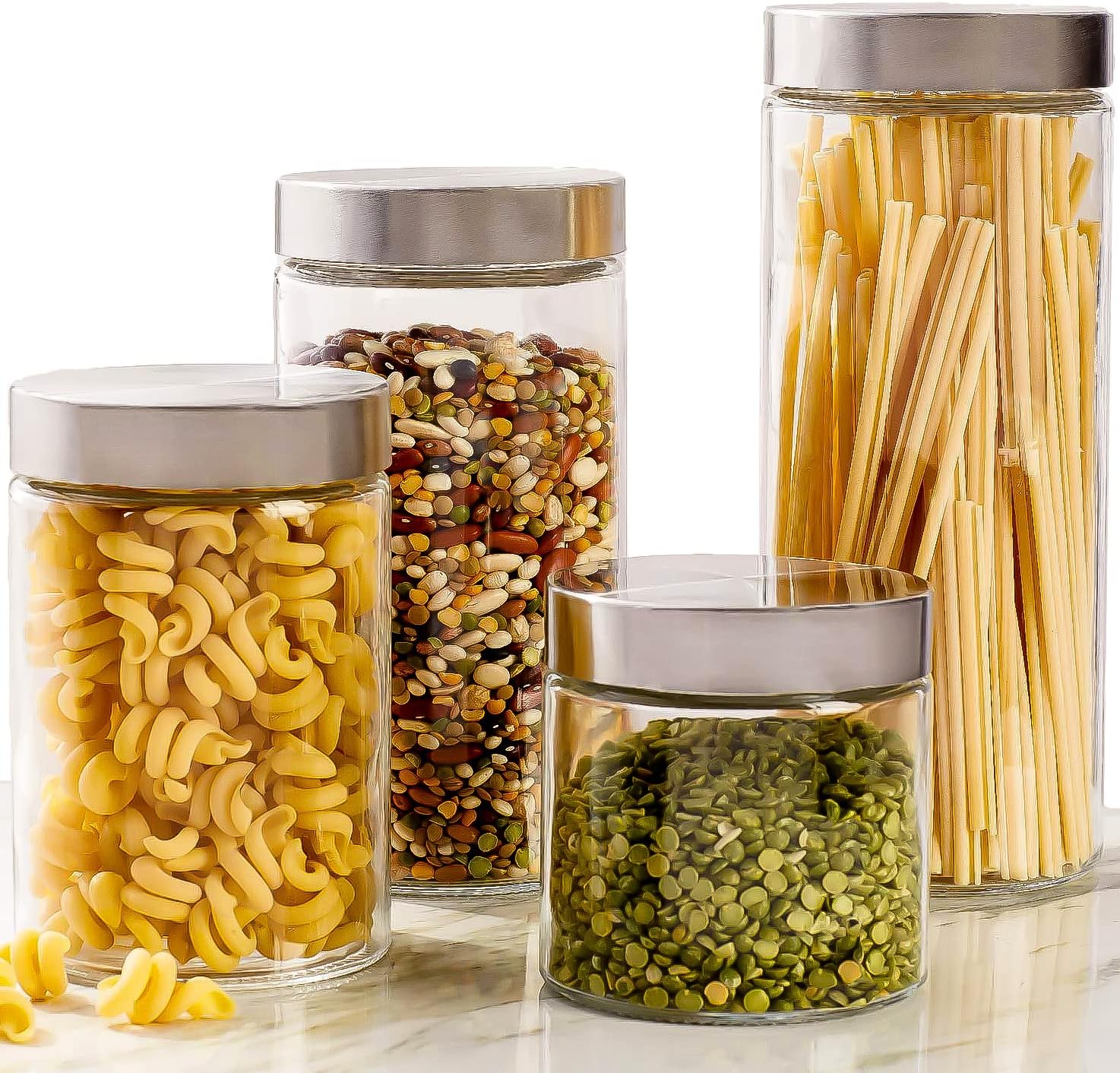 4pc Canister Sets for Kitchen  - Set Food Storage avaliação e preço