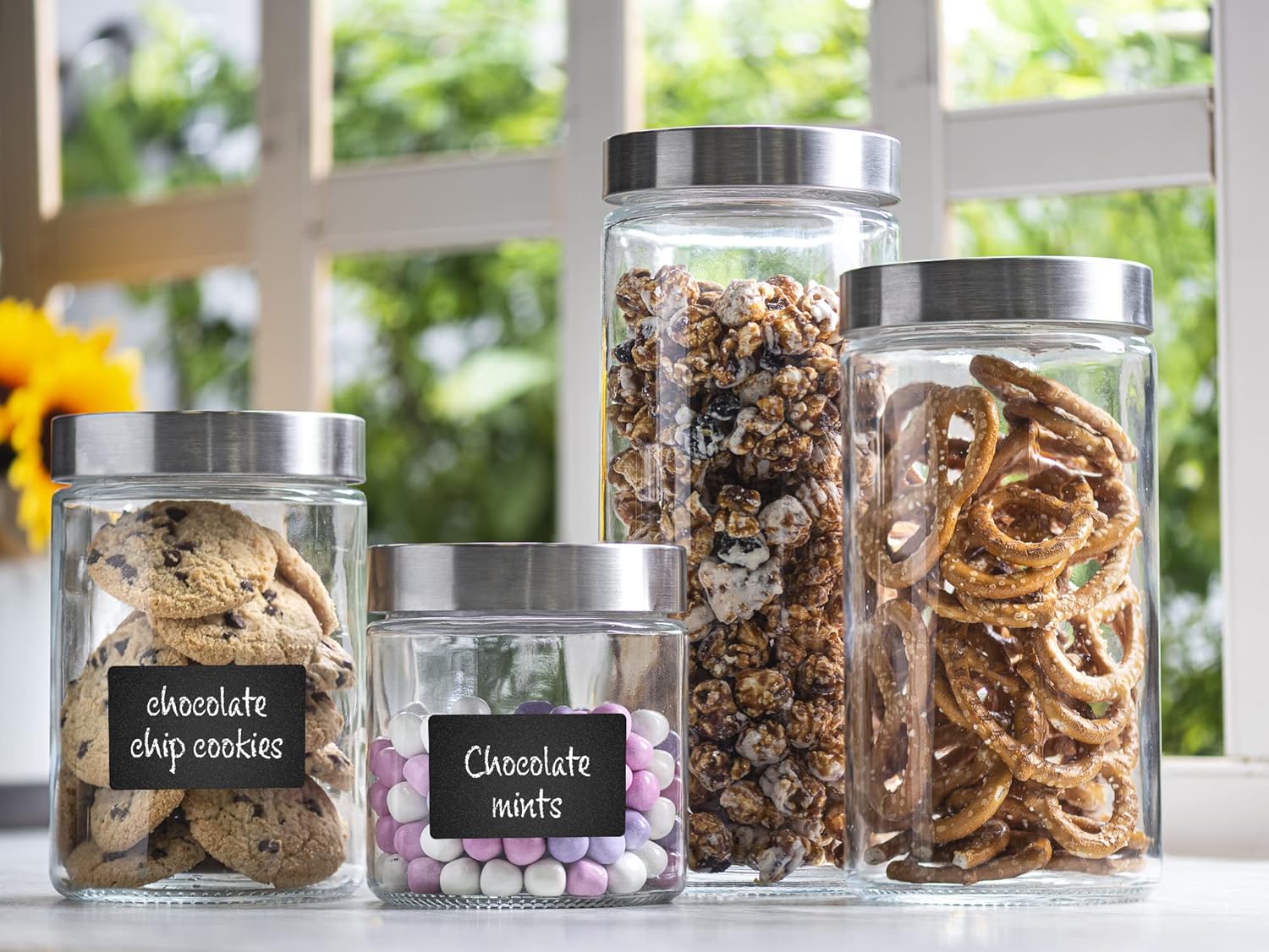 4pc Canister Sets for Kitchen  - Set Food Storage avaliação e preço