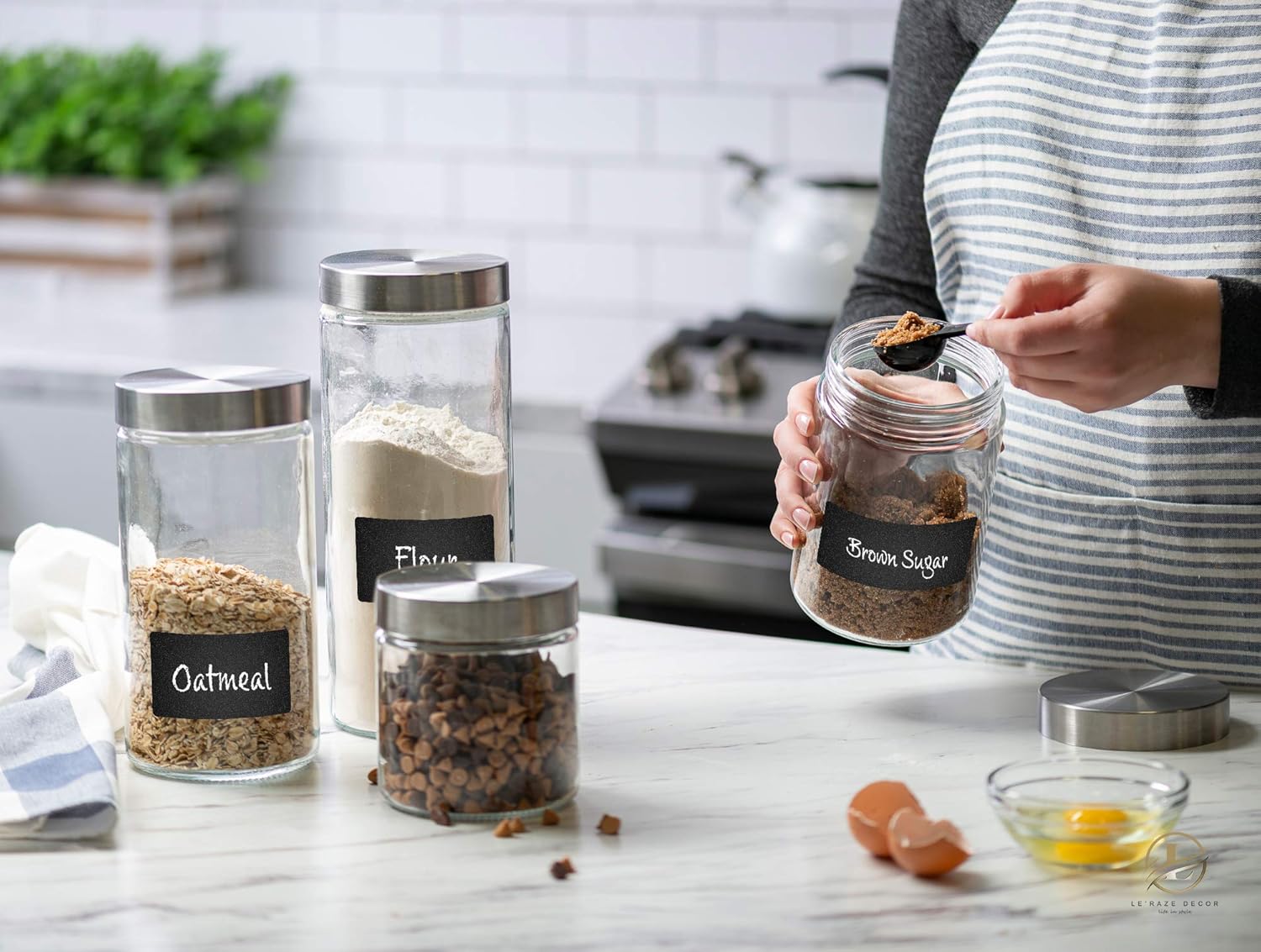 4pc Canister Sets for Kitchen  - Set Food Storage avaliação e preço