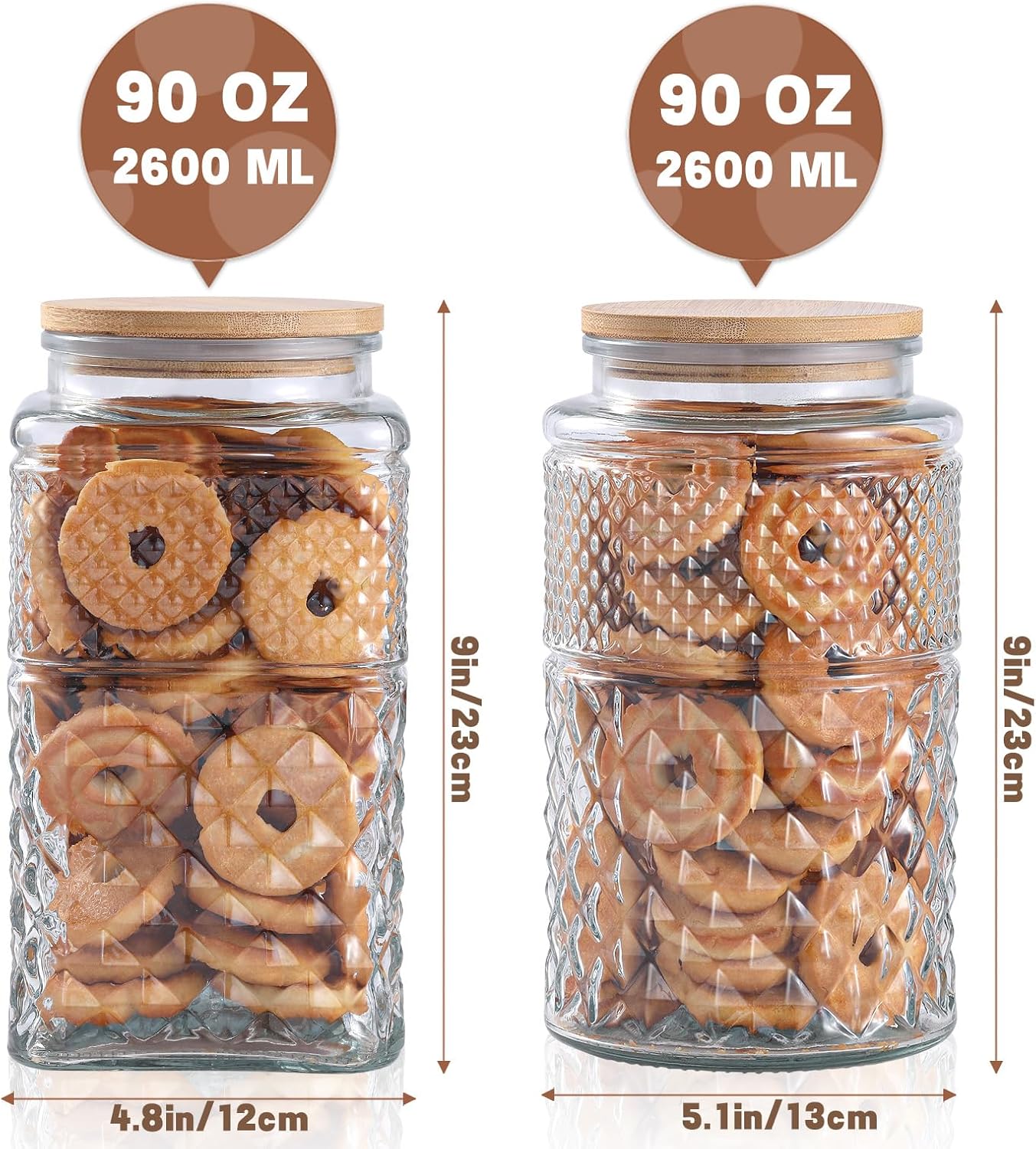 0.7Gallon/2600ml Glass Cookie  - Set Food Storage avaliação e preço