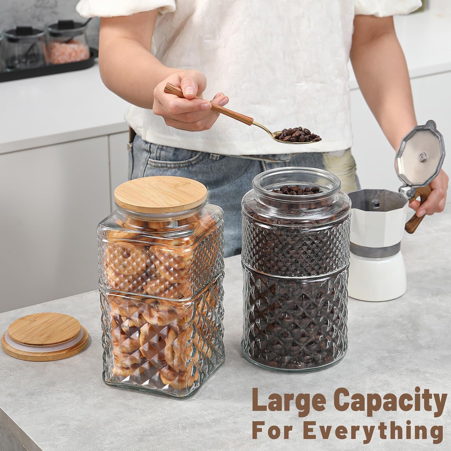 0.7Gallon/2600ml Glass Cookie  - Set Food Storage avaliação e preço