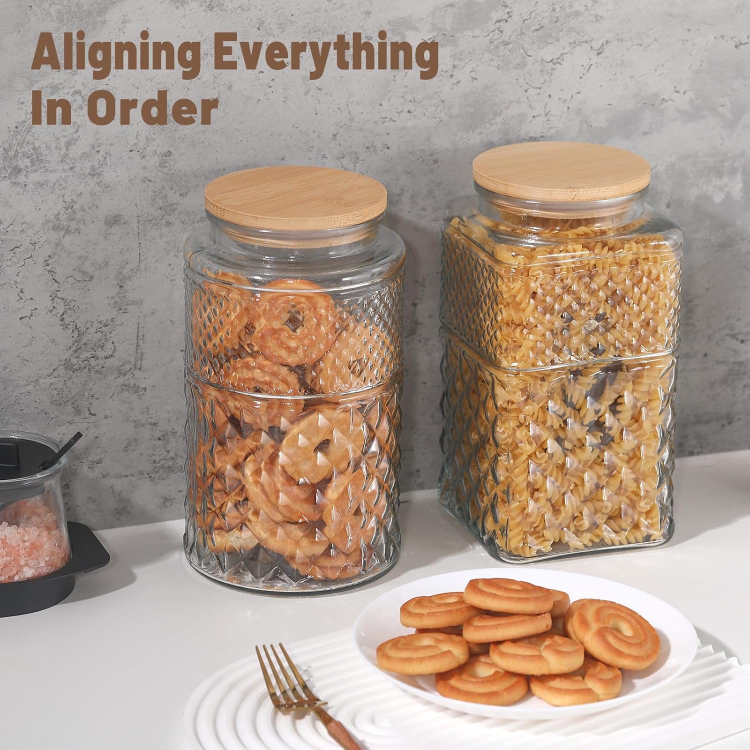 0.7Gallon/2600ml Glass Cookie  - Set Food Storage avaliação e preço