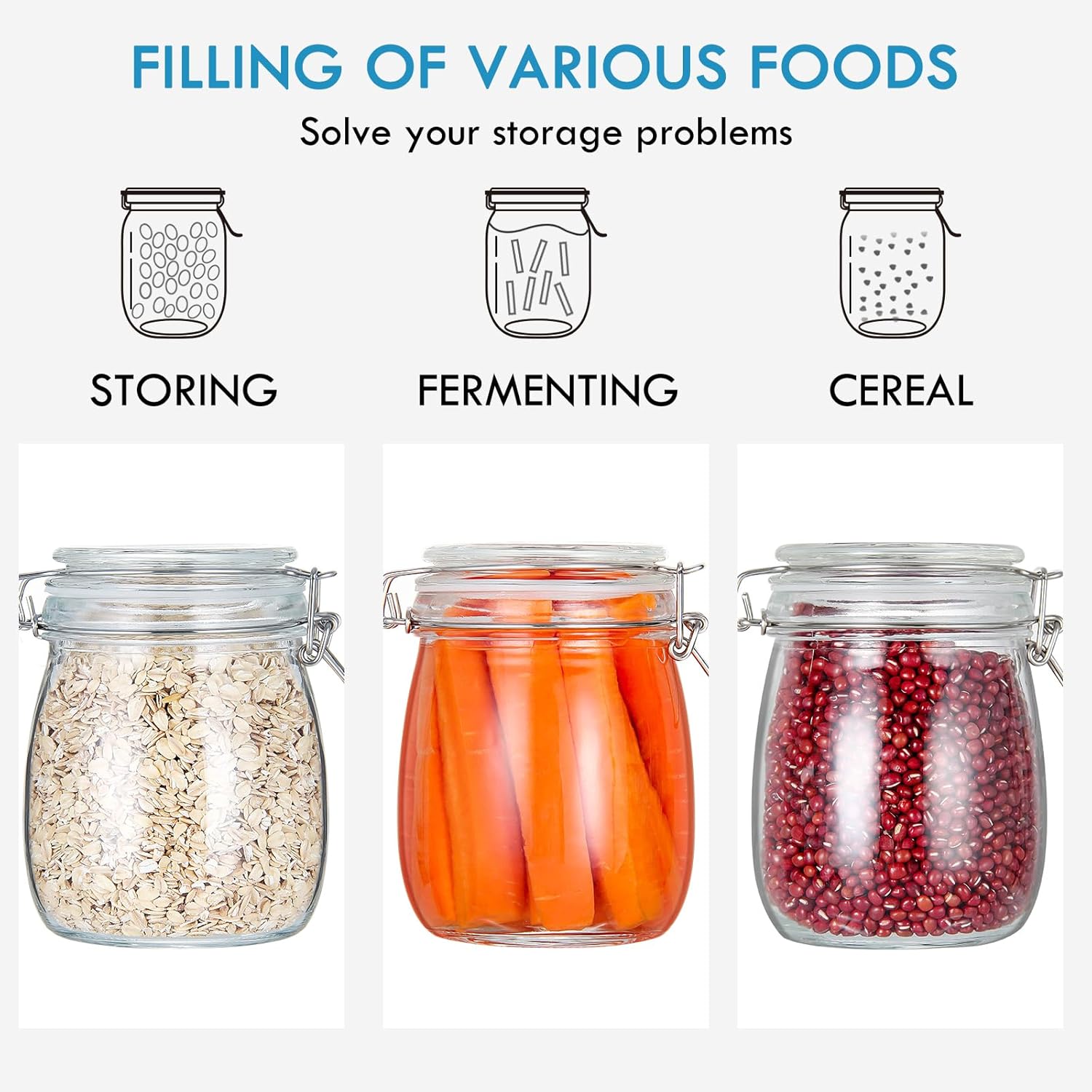 24oz Food Storage Canister Gla - Food Storage Silicone avaliação e preço