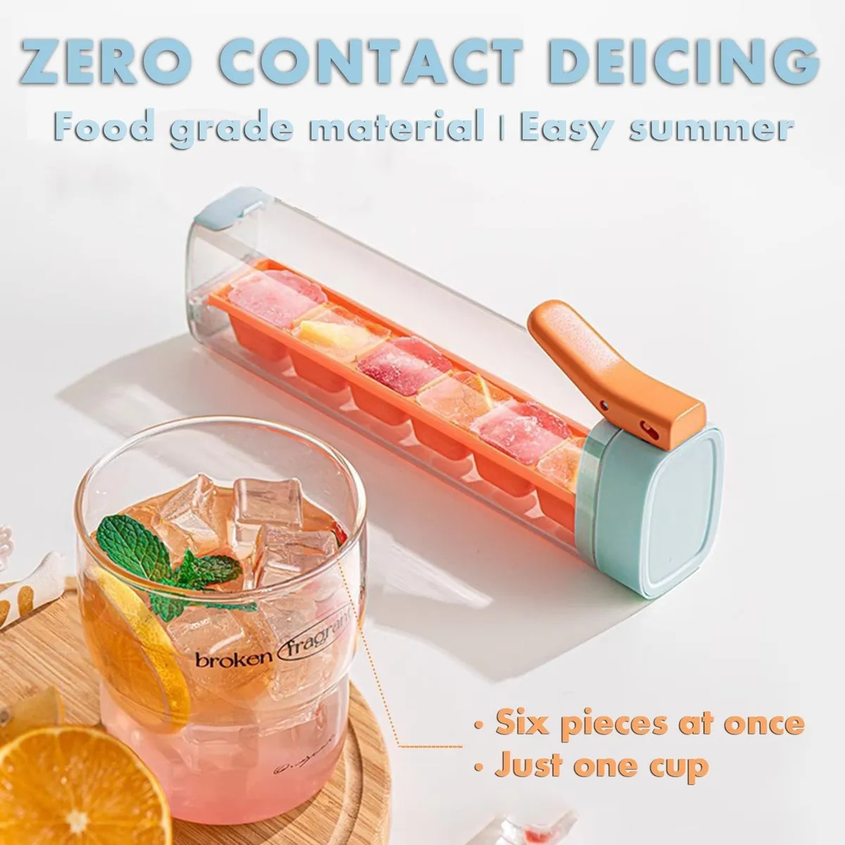 Ice Cube Tray with Lid Easy Re - Food Storage Silicone avaliação e preço