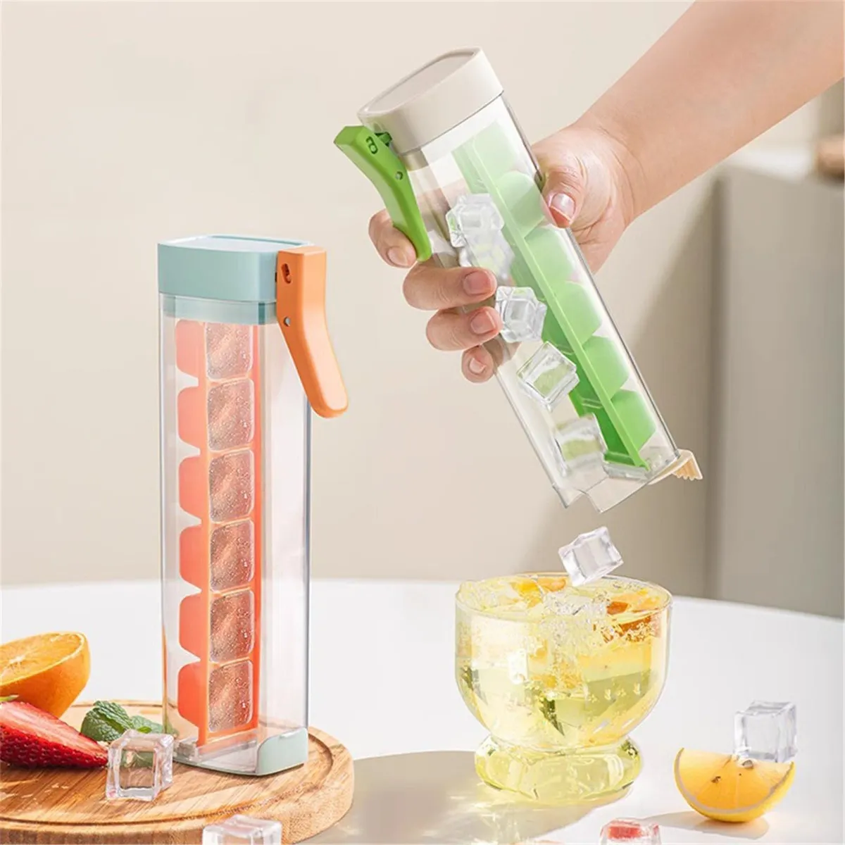 Ice Cube Tray with Lid Easy Re - Food Storage Silicone avaliação e preço